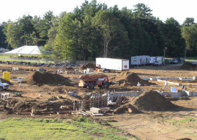 Open field area under construction