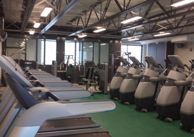 Workout machines in a fitness center