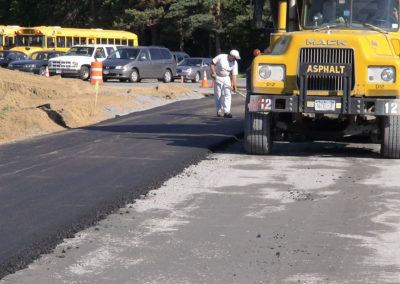 Laying and smoothing of asphalt