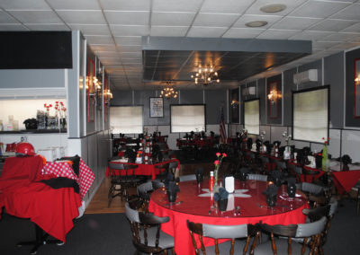 Upgraded interior of table restaurant dining room